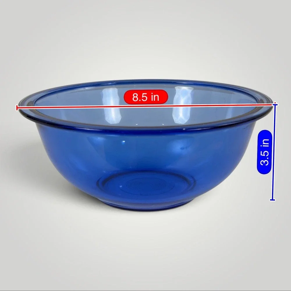 Pyrex 323 Cobalt Blue Glass Mixing Bowl 1.5 Qt Made in USA Vintage